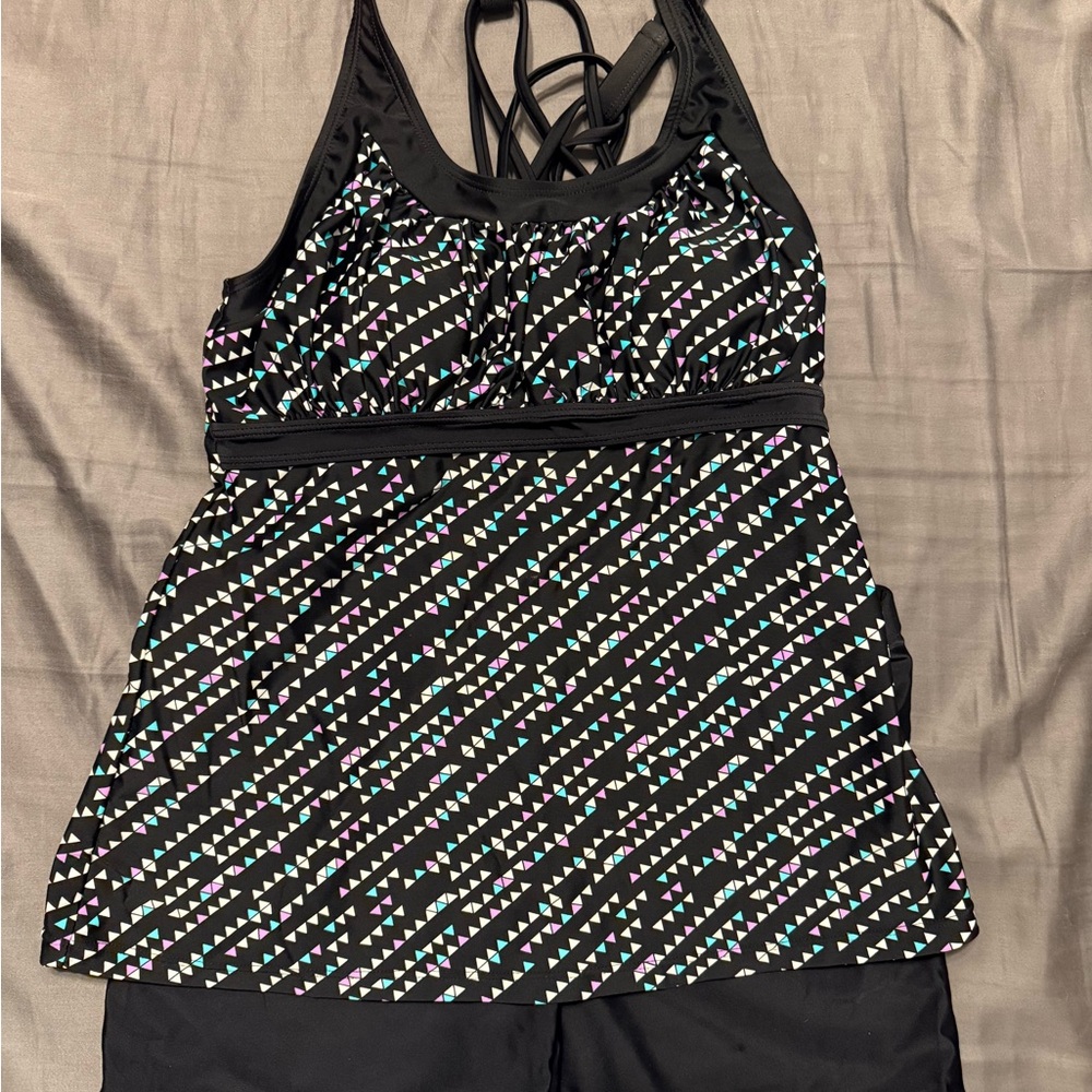 Stylish Black and Purple Women's Bikini